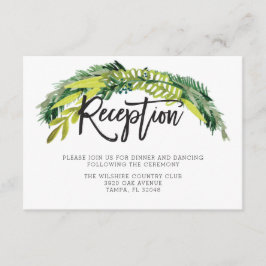 Cartão de Recepção de Casamento Floral Rústico Boh