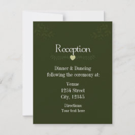 Cartão de Recepção de Casamento Floresta Rústica V