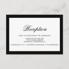 Cartão de Recepção de Casamento Formal com Borda P