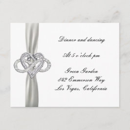 Cartão de Recepção de Casamento Infinity Heart