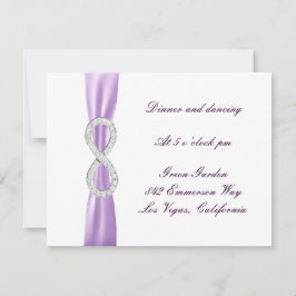 Cartão de Recepção de Casamento Lavender Diamond I
