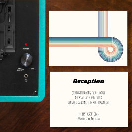 Cartão de Recepção de Casamento Listras Coloridas 