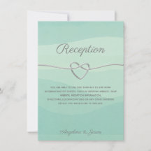 Cartão de Recepção de Casamento Minimalista em Ver