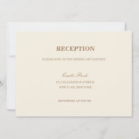 Cartão de Recepção de Casamento Moderno