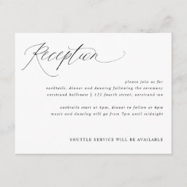 Cartão de Recepção de casamento para Caligrafia El