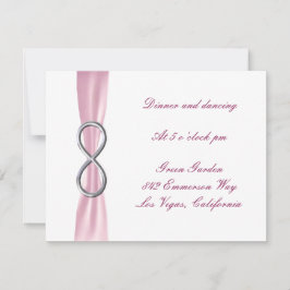 Cartão de Recepção de Casamento Pink Infinity