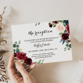 Cartão de Recepção de casamento Russo de outono