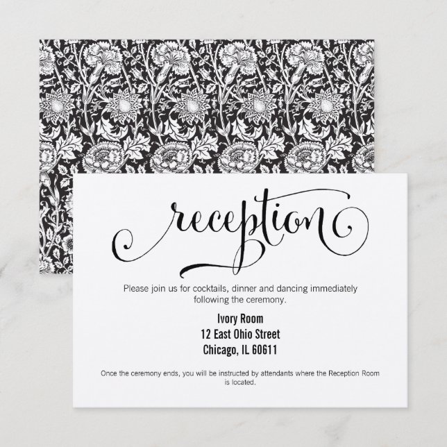 Cartão de Recepção de Casamento Rustic Modern We D (Frente/Verso)