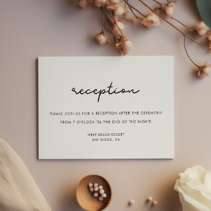 Cartão de recepção de casamento simples