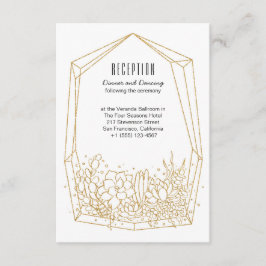 Cartão de Recepção de casamento Terrarium Suculto