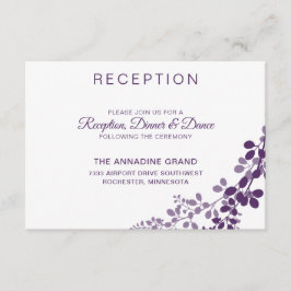 Cartão de Recepção de Casamento Vinhas Roxas / Ame