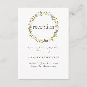 Cartão de Recepção de casamento Woodland