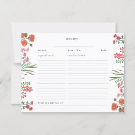 Cartão de Recepção de Chá de panela de Flor Selvag