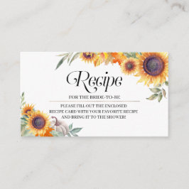 Cartão de Recepção de Chá de panela de Girassol de