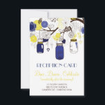 Cartão de Recepção de Jardas Florais Azul e Amarel<br><div class="desc">Ilustrações brancas de jarros de mason amarelos e azuis e cordas de coração penduradas em uma árvore com duas aves de amor marrom cercadas por várias flores. É perfeito para casamentos de verão, primavera e ao ar livre. Se tiver algum pedido, por favor, deixe um comentário abaixo ou na minha...</div>