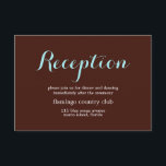 Cartão de Recepção de Noivado<br><div class="desc">Cartão de recepção de noivado elegante e chic.</div>