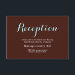 Cartão de Recepção de Noivado<br><div class="desc">Cartão de recepção de noivado elegante e chic.</div>