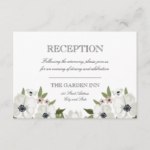 Cartão de recepção floral adorável