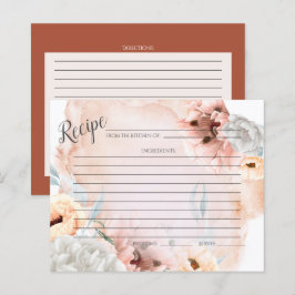 CARTÃO DE RECEPÇÃO | Flores De Coral De Aquarelas 