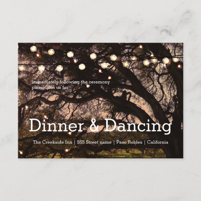 Cartão de Recepção Garden Sparkle (Frente)