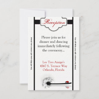 Cartão de recepção Lady Bug Dandilion Flower Ins 3