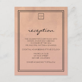 Cartão de Recepção Luxo Borgonha e Rosa