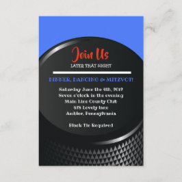 Cartão de Recepção Mitzvah do Bar HOCKEY