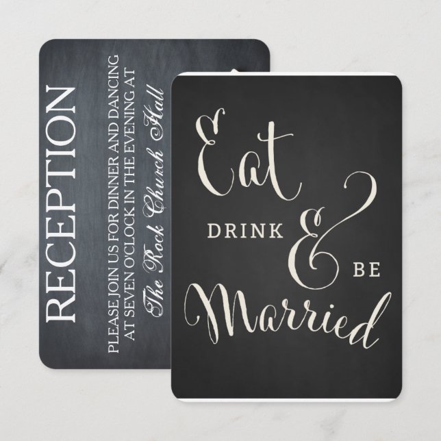 Cartão de recepção para sempre e sempre (Frente/Verso)