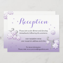 Cartão de recepção personalizado de aves de pastel