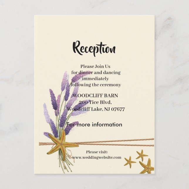 Cartão de recepção simples e bonito (Frente)