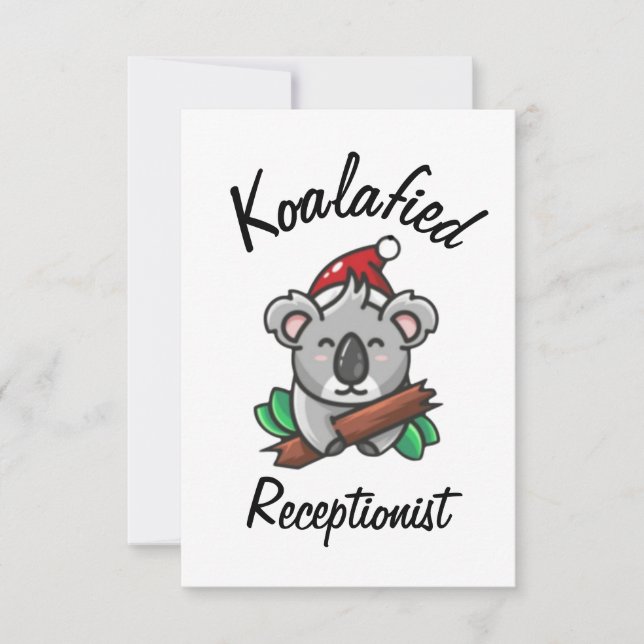Cartão de Recepcionista Koalafied (Frente)