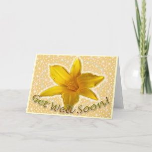 Cartão de Recuperação Hemerocallis Amarelo
