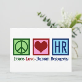 Cartão de Recursos Humanos do Peace Love