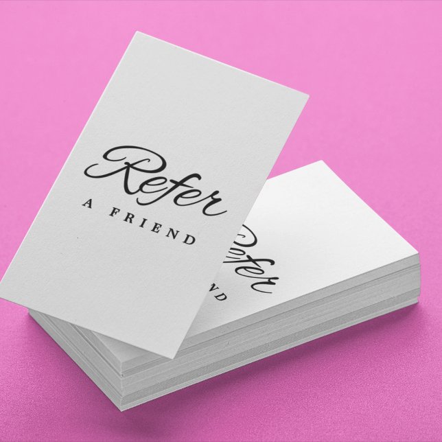 Cartão de referência comercial minimalista (Minimalist Business Referral Card)