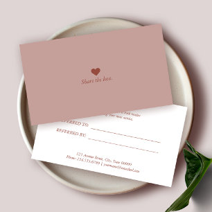 Cartão de referência comercial minimalista