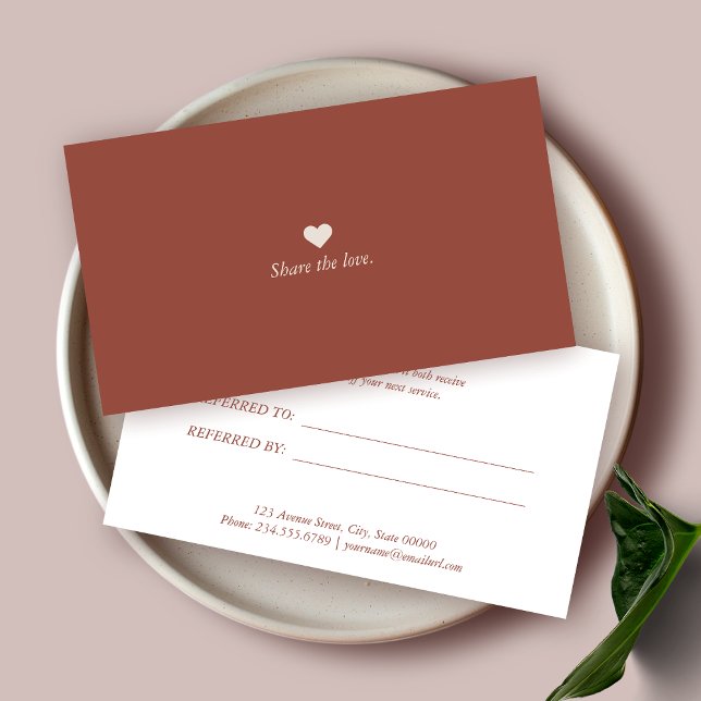 Cartão de referência comercial minimalista (Criador carregado)