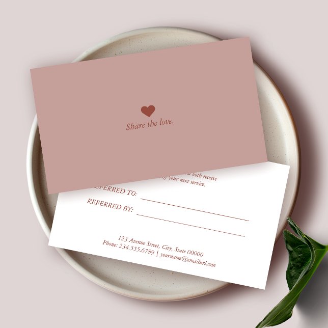 Cartão de referência comercial minimalista (Criador carregado)