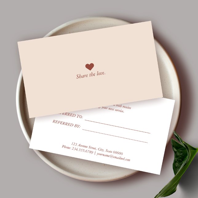 Cartão de referência comercial minimalista (Criador carregado)