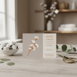 Cartão de Referência da Ramificação de Algodão Ele