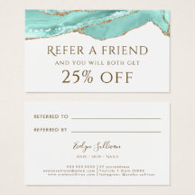 Cartão de Referência de Agato Aquamarino