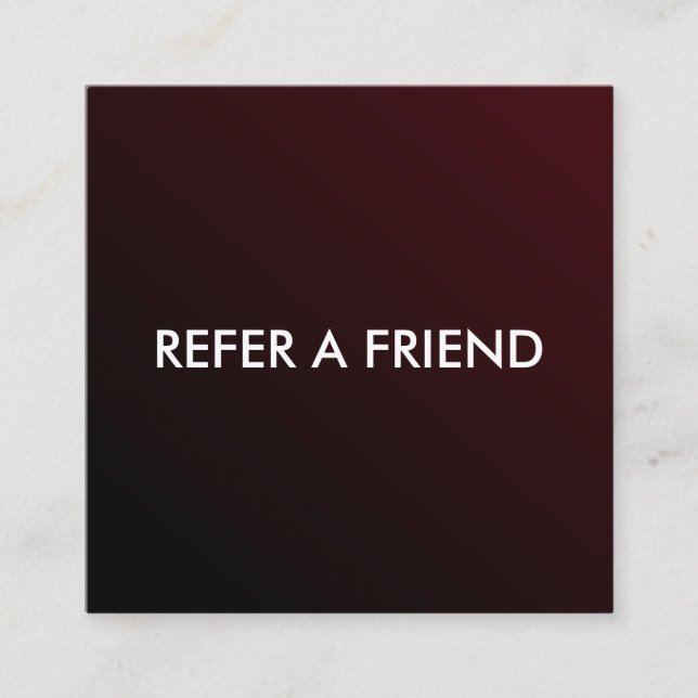Cartão de Referência de Amigo de Luxo Moderno para (Frente)