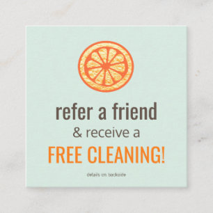 Cartão de Referência de Cliente do Cleaner da Ca