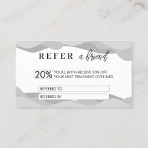 Cartão de Referência de Desconto Minimalista | Con