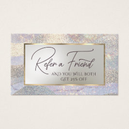 Cartão de referência de ondas de aquarela com bril