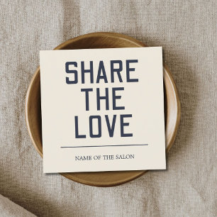 Cartão de Referência de Salão Azul Negrito Azul Pa