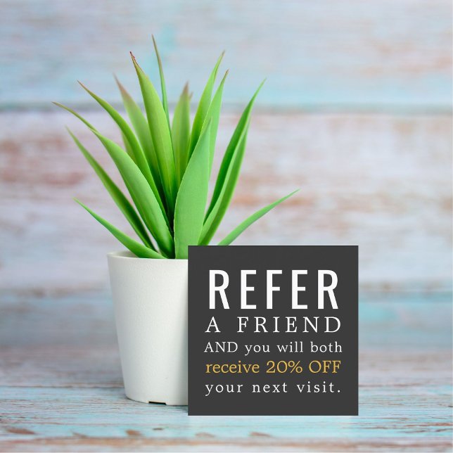 Cartão de Referência de Salão de Bela Escura Moder (Criador carregado)