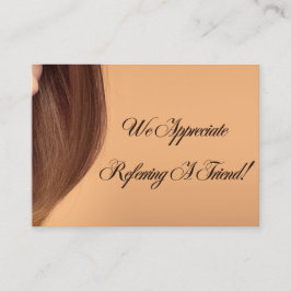 Cartão de Referência de Salão Elegante Minimalista