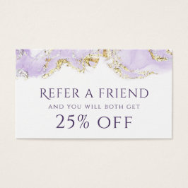 Cartão de referência de tinta de lavanda