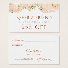 cartão de referência de tinta de pêssego