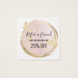 cartão de referência design do círculo rosa